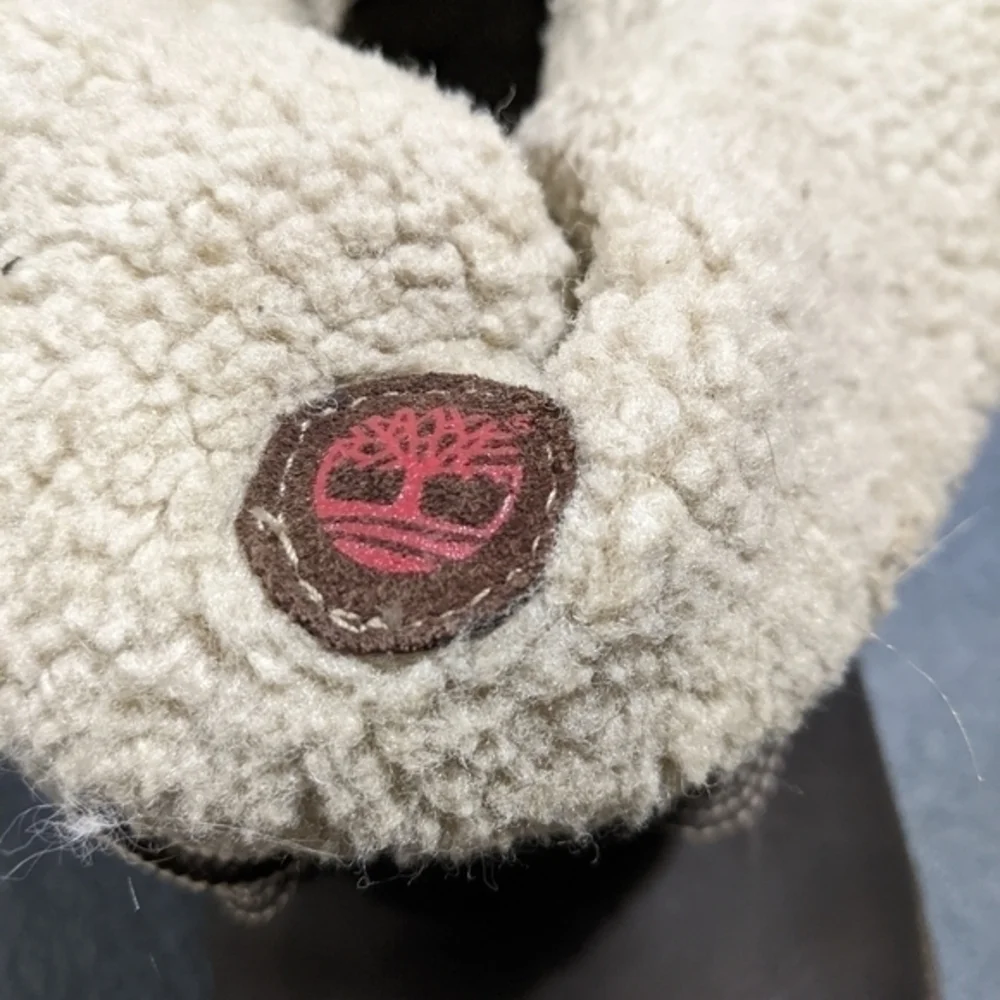 Men's Timberland Sz 7‎ fleece lined boots brown leather fold top